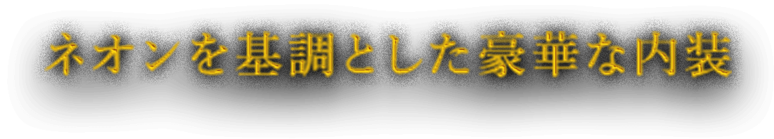 ネオンを基調とした豪華な内装